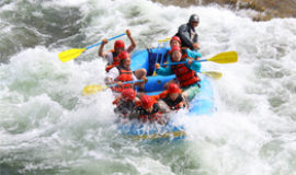 Water rafting in Niseko.